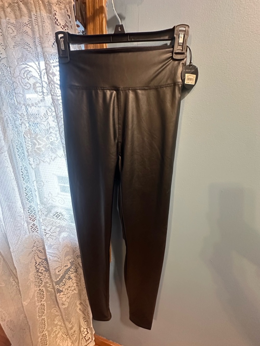 aerie Black Faux Leather Leggings
